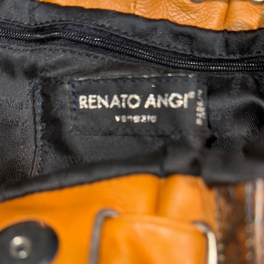 Renato Angi Vibrant Leather Handbag